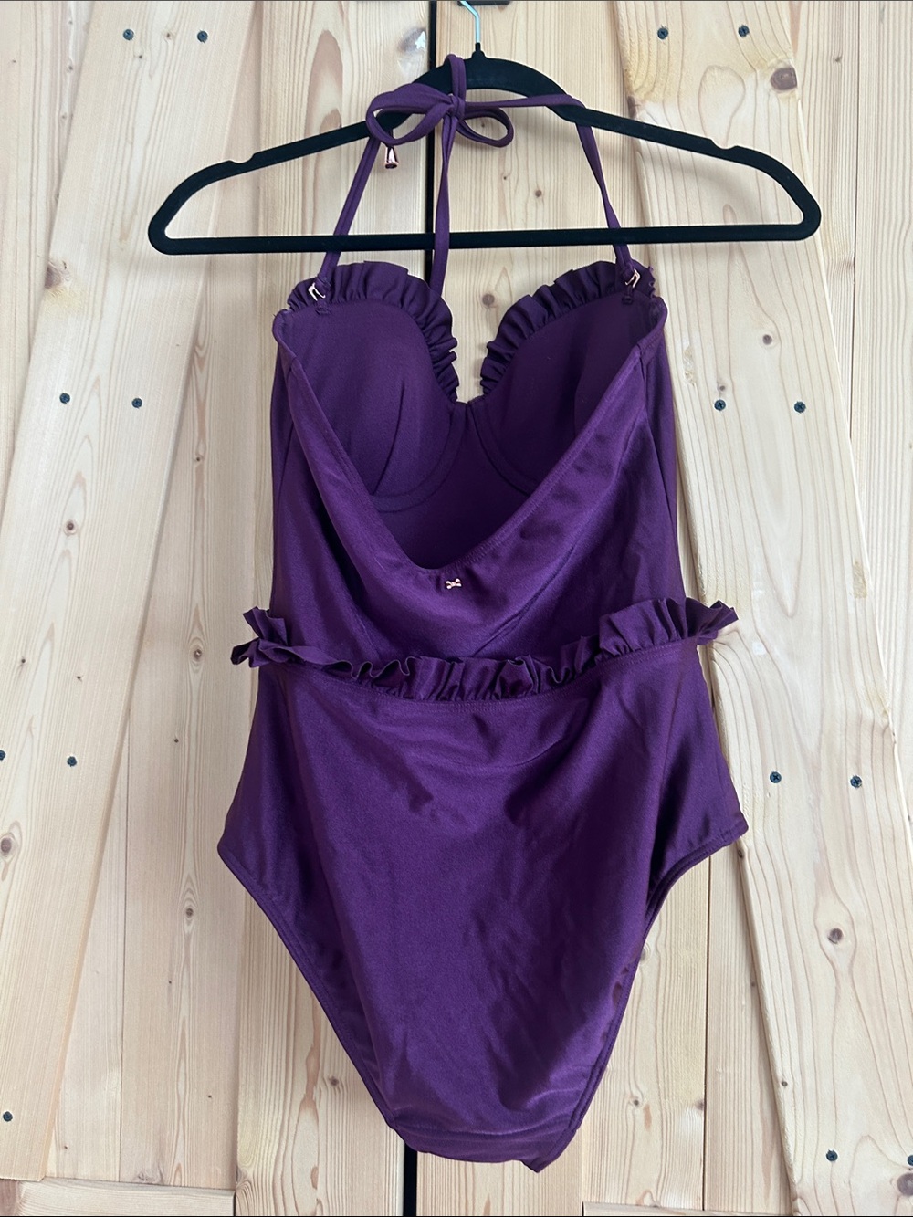Ted Baker Ruffle Grape Swimsuit 34C/D - Picture 2 of 4